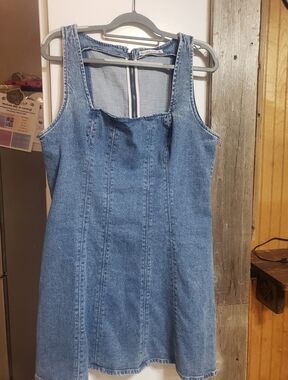 Abercrombie&Fitch Mila Square neck Denim Mini Skirt XL